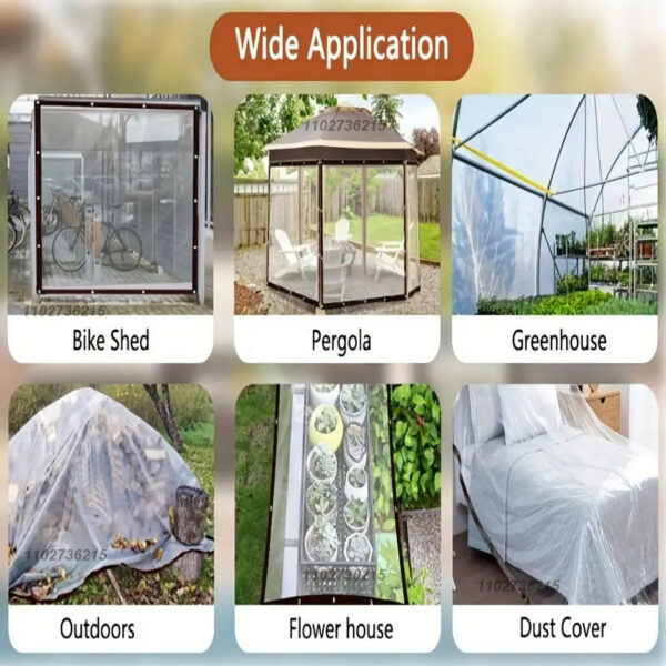 19095917458fab25 Transparent shading Lightweight waterproof cover tarpau transparent rainproof cloth