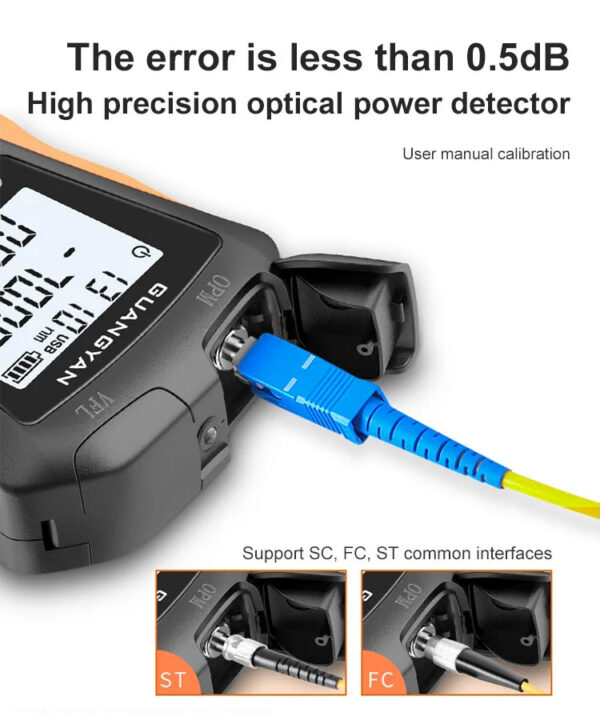FTTH Tool Fiber Optic OPM Optical Power Meter Visual Fault Locator VFL 5/15km RJ45 Tester Cable Tracker Mini Red Fiber Pen