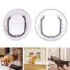 192865c4f1b03d41 Dog Cat Flap Security Door for Sliding Glass Doors Window Gate with 4 Ways Lock Kitten Kitty Puppy Doggie Pet Supplies