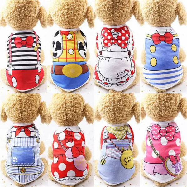 192e38dd79e30eb4 Cartoon Clothing Shirt Casual T-Shirt for Small Supplies Puppy Dogs Soft Vests Summer Pet Dog Clothes
