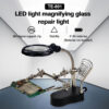 3.5X 12X Auxiliary Clip Magnifier Electric Soldering Circuit Board Welding Iron Magnifying Glass Bracket Tools