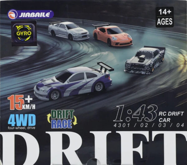 1930b74f444874a5 Upgrade Gyro Mini Toys 4WD 1/43 RC Speed Car RTR 2.4G Radio Control Racing Drifting Car Four-wheel Drive High Speed Model Gifts