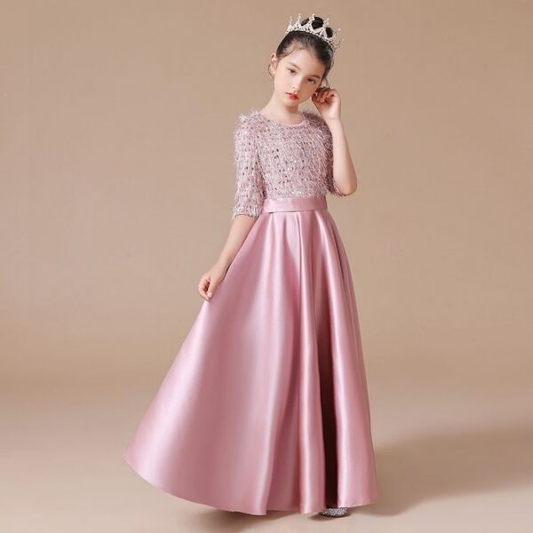 Kids for Girls Costumes Wedding Birthday New Year Party Evening Elegant Princess Summer Children’s Dress 4-12 Years K47