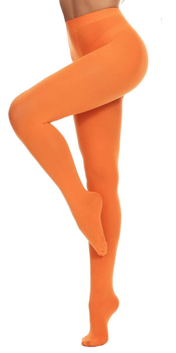 193d8b234a74a091 CozyWow Run Resistant 80D Soft Solid Color Semi Opaque Footed Tights High Waist