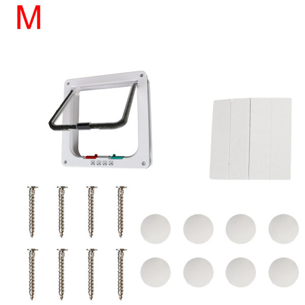 1941d7d6a7d14363 ABS Plastic With 4 Way Lock Security Small Pet Supplies Puppy Safety Gate For Kitten Dog Cat Flap Door