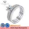 Stylever D Color Moissanite Diamond Engagement Wedding Rings Set for Women Sterling Sier Trendy Fashion Jewelry