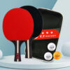 1952d0acedb7a9dc Table Tennis Racket 2 Rackets & 3 Balls Table Tennis Paddles Professional Ping Pong Paddle with Bag for Beginners Training Game