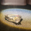 Pure Gold Ring for Women Natural Moissanit Rings with Gemstones Beautiful Jewelry Couples Wedding Accessories New Trend