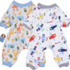 1957540a6d21b7d1 2-Pack Dog Clothes Dogs Cats Onesie Soft Dog Pajamas Cotton Puppy Rompers Pet Jumpsuits Cozy Bodysuits for Small Dogs and Cats