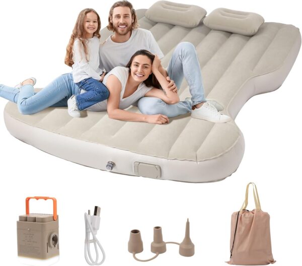 19650e95cd38dadb for Tesla Model Y Air Mattress, Self Inflating Car Camping Mattress with Wireless Charging Air Pump, 2 Pillows, Storage Bag, Sleeping Mat for Tesla Model Y Accessories 2020-2024 2025