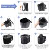 19661a2930a4c1c1 Portable Adults, Porta Potty Travel Commode Bucket Toilet for Camping, Car, Travel, Outdoor, Hiking, Backpack, Trips, Tent, Boat, Beach, Traffic Jam, Home