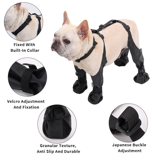 19702f896cd5b180 1set Waterproof Boots Small Puppy Medium Large Dogs Pet Booties Anti-Slip Dog Shoes Rain Snow