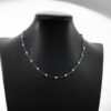 1973e2e525ae54e8 3mm D Color Full Moissanite Tennis Necklace with Certificate Sterling Sier Bezel Set Bubble Round Cut Diamond Neck Chain