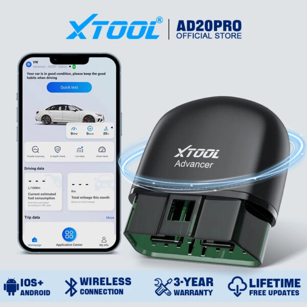1977f5d8f3185236 XTOOL Advancer AD20Pro OBD2 Bluetooth Scanner Full System Car Diagnostic Tool obd2 Scanner Oil Reset & Battery Test Code Reader