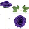 197e1646f45f37b6 Artificial Flower Foam Purple Rose 50pcs Real Looking Fake Rose with Stems Leaves for Home Decoration Party Garden Centerpieces DIY Wedding Bouquets(Purple)