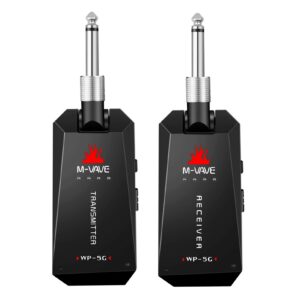M-VAVE WP-5G 5.8G Wireless Guitar System Rechargeable Audio Transmitter Receiver Guitar Amplifier Guitar Accessory Type-C Cable
