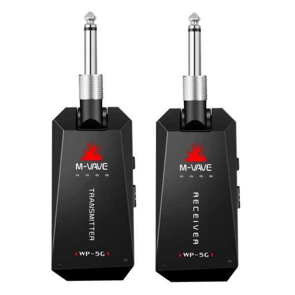 M-VAVE WP-5G 5.8G Wireless Guitar System Rechargeable Audio Transmitter Receiver Guitar Amplifier Guitar Accessory Type-C Cable