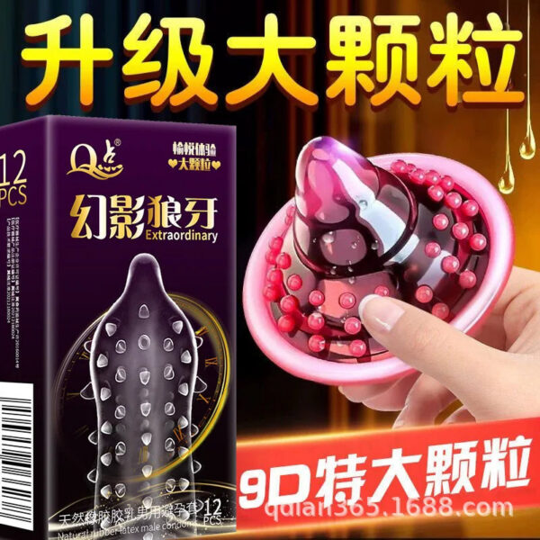 199486cc02aa7fc7 12pcs Men's Condoms With 9D Super Dotted Spikes Sex Toys For Men G Spot Vaginal Stimulation Penis Sleeve Adult Supplies Sex Shop