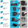 Toilet Portable Adults, Folding Waterproof Porta Potty for Camping, Car, Bucket, Travel, Outdoor, Hiking, Trips, Boat, Beach, Tent