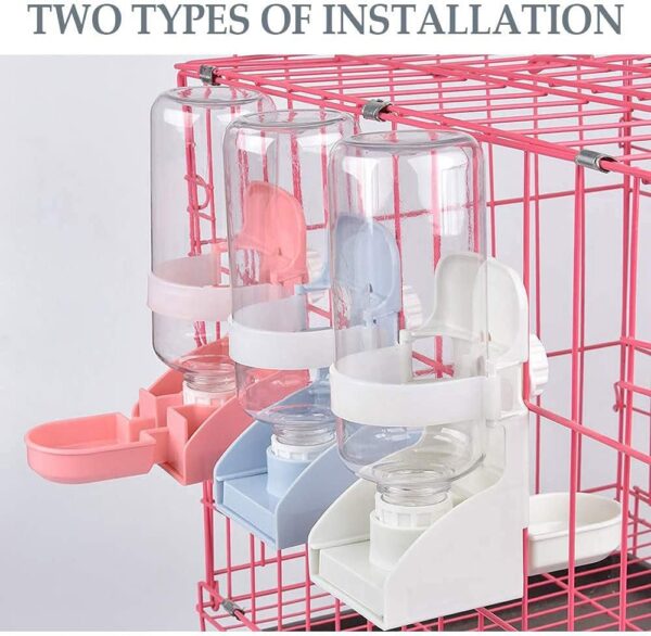 Oncpcare 2Pcs 2Pcs 17oz Water Bottle for Small Animals, Rabbit Water Feeder Water Bowl Bunny Water Dispenser Hanging Automatic Guinea Pig Water Bottle for Cage