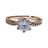 19b47f4cf57810ff Korean Fashion OL Six Prong Diamond Ring Couple Copper Plated Sier Micro Inlaid Hearts and Arrows Marriage Proposal Jewelry