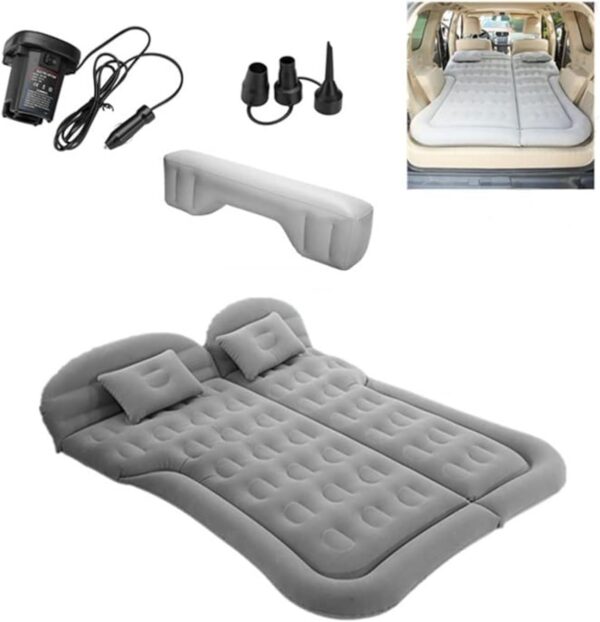 SUV Air Mattress Camping Bed Cushion Pillow, Inflatable, Car Portable Bed Back Seat (Starry Blue)