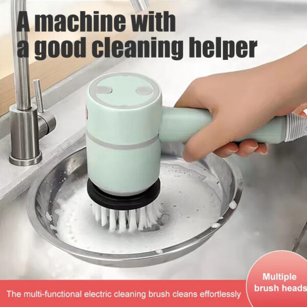 19be6c5647a3ad10 Brush Multi-functional Home USB Rechargeable Electric Rotary Scrubber Household Appliances Cleaning Gadget