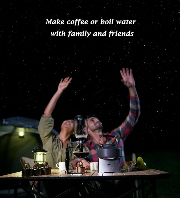 19bee3b55a8cbb97 Portable Alcohol Camping Stove Set with Windscreen, Storage Bag, 2 Liquid Bottles,Stable Support Wind-Resistance Camp Stove for Outdoor Camping Hiking Cooking, Brown (Brown-2)
