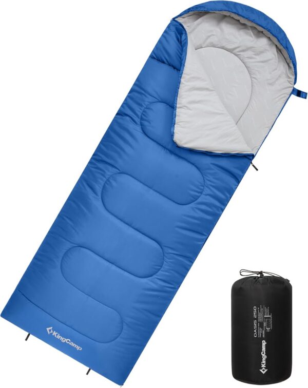 19bf2f22f2900414 KingCamp Sleeping Bag 3 Season- Lightweight Waterproof Camping Sleeping Bag Indoor & Outdoor Use for Adults Kids for Hiking Backpacking and Camping with Compression Sack