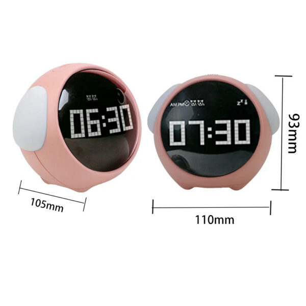 19e8d499b68927ae Night Cute Expression Child Alarm Clock Voice Controlled Light Multifunctional For Home Thermometer