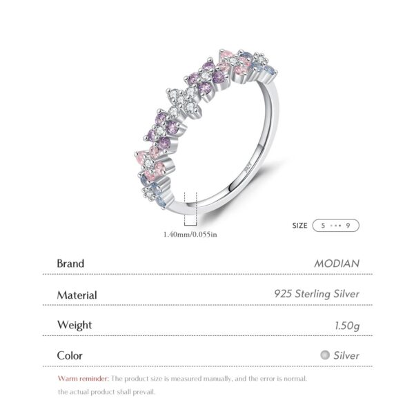 19e9e5e3f8159a74 MODIAN 925 Sterling Silver Lucky Four-Leaf Clover Zirconia Eternity Band Rings For Women Fine Wedding Jewelry Accessories