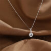 Hot New Sterling Sier Flash Diamond Necklace Simple Zircon Water Drop Pendant Feminine Clavicle Chain Fashion Jewelry Gift