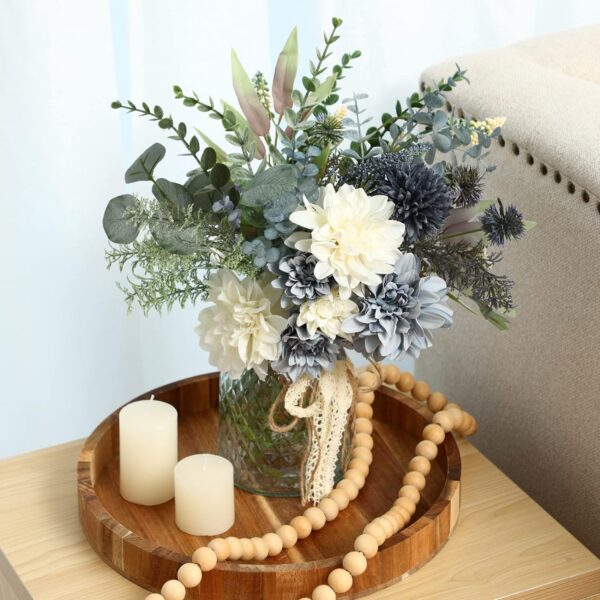 1a1710170a5a453e CEWOR Artificial Flowers with Vase Faux Flowers in Vase Fake Flowers Bouquet for Table Centerpiece Decorations Home Kitchen Decor