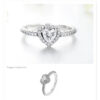 Modian Exquisite 925 Sterling Silver Vintage Hearts AAA Clear CZ Finger Rings for Women Luxury Wedding Statement Jewelry Bijoux