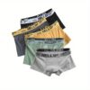 1a3390683bb29a8f 5pcs Underwear, Breathable Comfy Quick Drying Stretchy Trunks, Sexy Underpants, Men's Trendy Boxer Panties