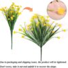 1a3f9dadfcb641f2 CEWOR 9pcs Artificial Flowers, UV Resistant Faux Outdoor Flowers, Fake Plastic Flowers for Cemetery Decoration Home Kitchen Bedroom Wedding Party Decor (Yellow, Purple, Green)