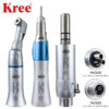 Dental Low Speed Handpiece Kits 203C 2/4 Hole Air Motor Contra Angle Straight Handpiece Dentists Equipment Tools