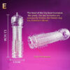 Big Spikes Penis Cock Ring Sheath Reusable Penis Sleeve Ejaculation Time Delay Ribbed Stimulate Penis Sleeve Sex Toys for Male