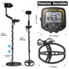 1a719521f4f72716 TX-850 Metal Underground Professional Depth 2.5m Scanner Search Finder Gold Detector Treasure Hunter Pinpointer 11inch