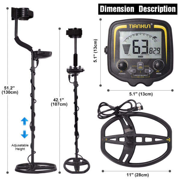 1a719521f4f72716 TX-850 Metal Underground Professional Depth 2.5m Scanner Search Finder Gold Detector Treasure Hunter Pinpointer 11inch
