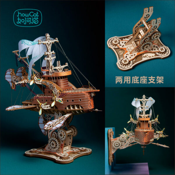 1a7a787c78597f87 DIY 3D Wooden Puzzle stic Spaceship Popular Assembly Model Kits Toys For Children Kids Girls Birthday Gift