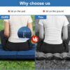 Sleeping Pad for Camping, Ultralight 4.7" Extra-Thick Inflatable Camping mat with Pillow Built-in Foot Pump, Compact Lightweight Air Mattress for Camping Backpacking Hiking Car Travel Tent, Navy Blue