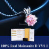 1a80b49cfd644ab1 S925 Sterling Silver High Jewellery 100% Moissanite Pendant Necklace D Colour with GRA Certificate for Ladies' Wedding, Party