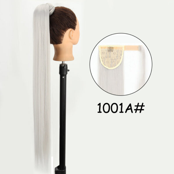1a82ee96695d9862 34inches Synthetic Ponytail Hair Extension Clip in Fake Wig Hairpiece Blonde Wrap Around Pigtail Long Smooth Overhead Pony Tail