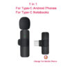 Mini Portable Wireless Tie Microphone Lavalier Mic For Iphone Android MobilePhone Interview Recording Live Vlog Broadcast Gaming