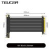 1a8514b5033fade5 TEUCER PCI-E 4.0 X16 Riser Cable Video Card Shielded Flexible 90° Mounting GPU Extension Cord Black/White