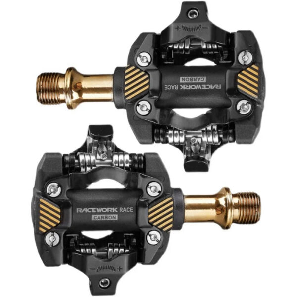 1a968625e950b542 RACEWORK MTB Pedal Self-Locking SPD Pedals Mountain Bike Cleats Bearing Footrest Bicycele Parts