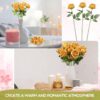 1aa26bc2d3a2bfa2 50 Pcs Artificial Rose Flower Realistic Silk Roses with Stem Bouquet of Flowers Plastic Flowers Real Looking Fake Roses for Home Wedding Centerpieces Party Decorations (Blue)