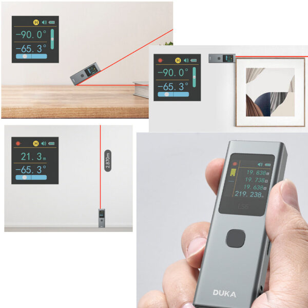 1aa5c30351a7c367 DUKA ATuMan LS6 Level Rangefinder 40-meter Mini Distance Meter Angle Measuring Tools 62g Portable Laser Casting Instrument