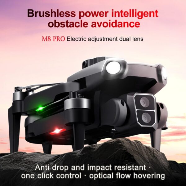 1aad6660b7752774 8K Drone M8 Aerial Photography Quadcopter Remote-controlled Helicopter Maintains Obstacle Avoidance Altitude and a Range of 5000